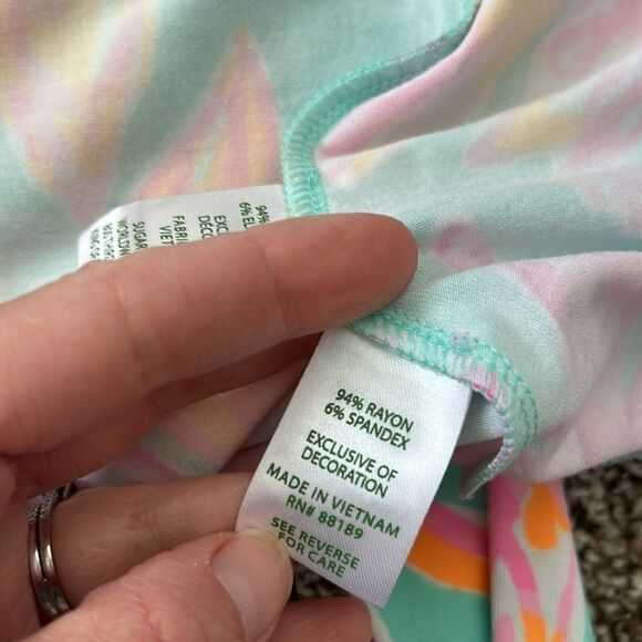 NWT Lilly Pulitzer Fontaine Wrap High Low Sleeveless Beach Tropical Dress XS - Picture 11 of 11